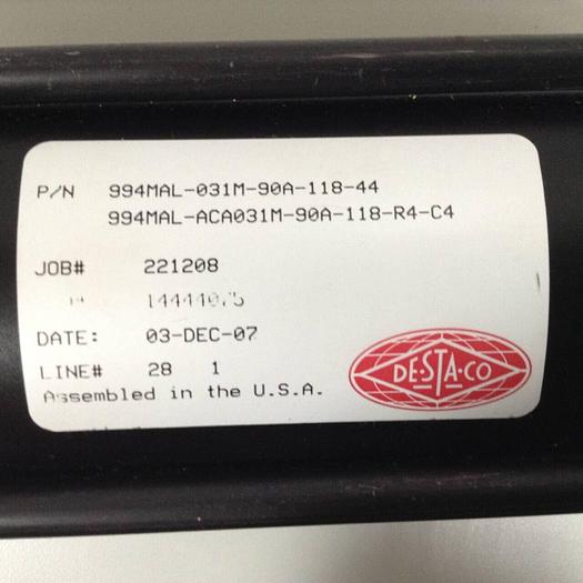 Used DESTACO Pneumatic Hold Clamp 994MAL-031M-90A-118-44 #90093