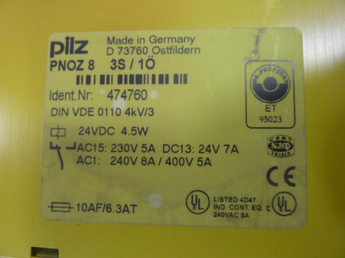 Used PILZ Safety Relay PNOZ83S/1O #49048