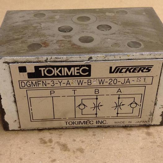 Used TOKIMEC Valve DGMFN-3-Y-A2W-B2W-20-JA-S1 #78623