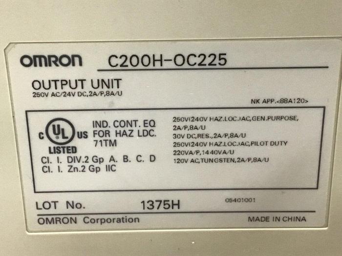Used OMRON Output Module C200H-OC225 #122630