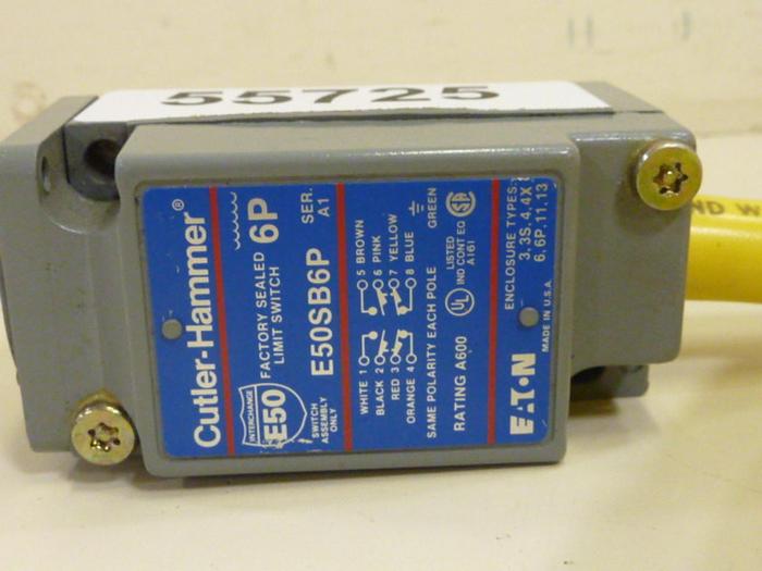 Used CUTLER HAMMER Limit Switch E50SB6P #55725