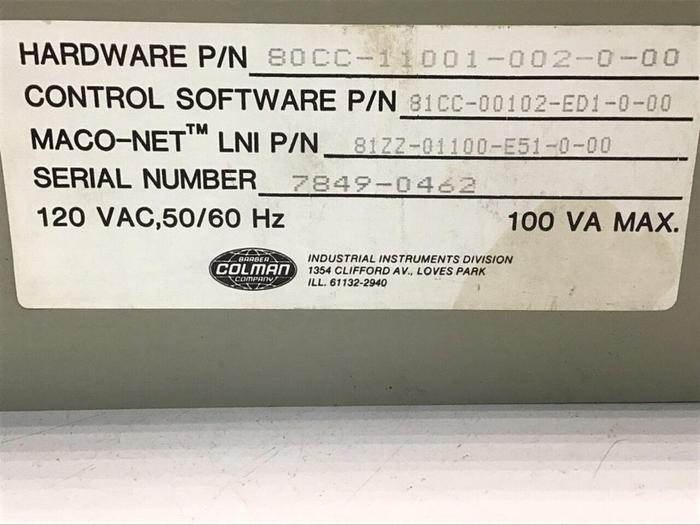 Used BARBER COLMAN Sequence Module 80CC-11001-002-0-00 #7252