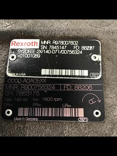 Used REXROTH Piston Pump A10VSO100DFEH/31R-PSA12N00 USED