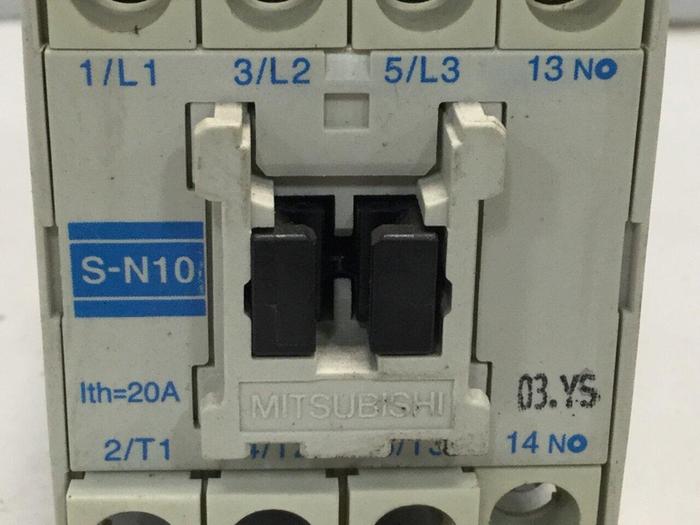 Used MITSUBISHI Contactor S-N10 20 AMP #108801