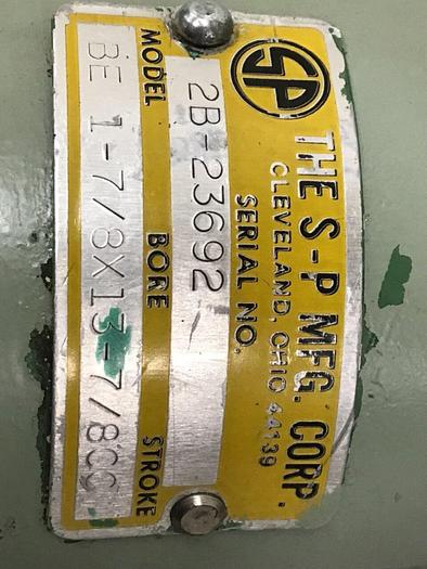Used THE S-P MFG. CORP. Cylinder BE 1-7/8X13-7/8CC #131810
