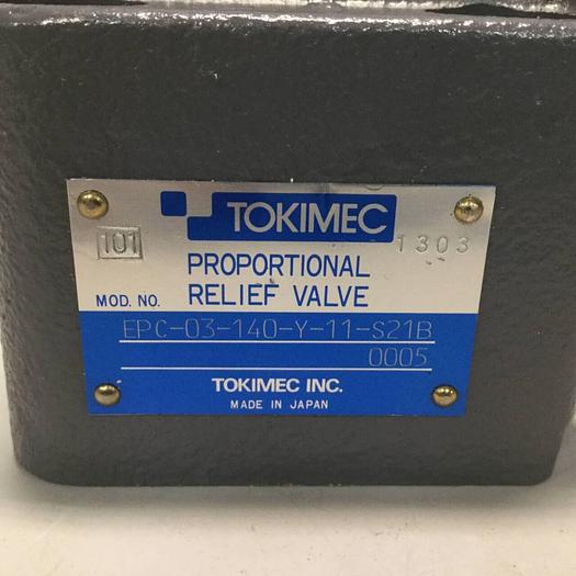 Used TOKIMEC Proportional Relief Valve EPC-03-140-Y-11-S21B #95100