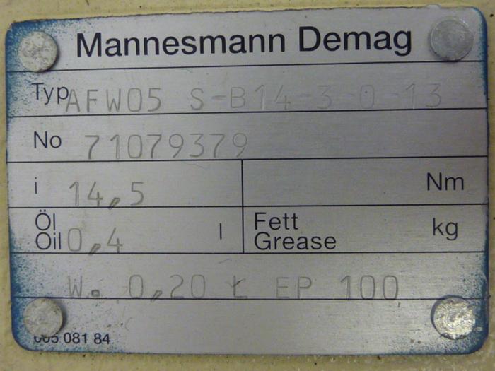 Used MANNESMANN DEMAG Microspeed Unit FG06 U1-H2-F2 Used