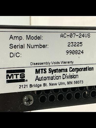 Used MTS SYSTEMS CO AC-07-24VS