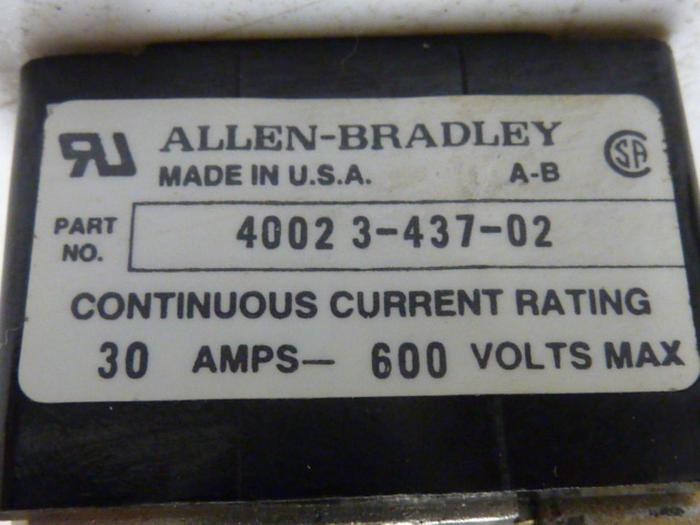 Used ALLEN BRADLEY 30 Amp Disconnect Switch 1494V-DS30 SER A #57366