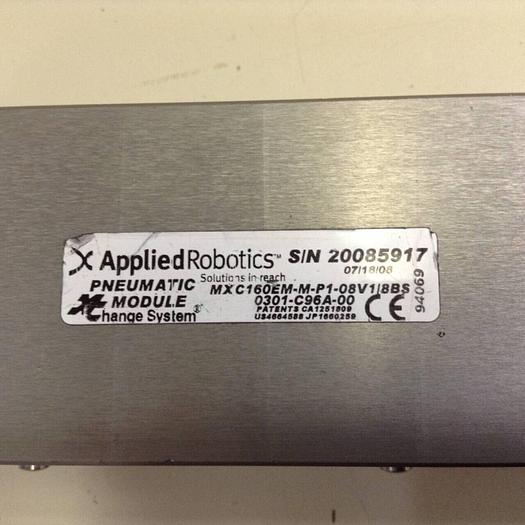 Used APPLIED ROBOTICS INC Pneumatic Module MXC160EM-M-P1-08V1/8BS #72394