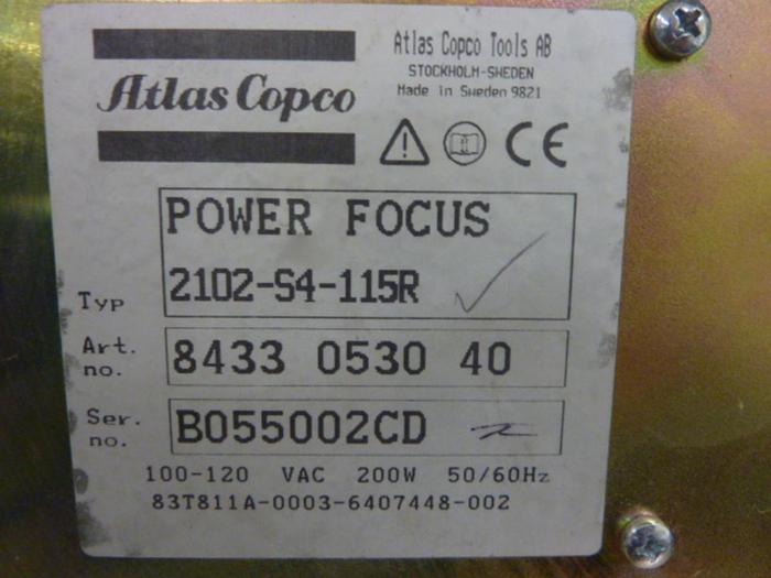 Used ATLAS COPCO Control 2102-S4-115R Used