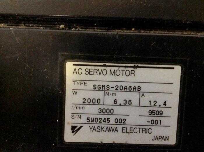 Used YASKAWA AC Servo Motor SGMS-20A6AB Used