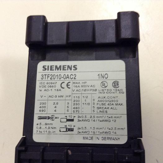 Used SIEMENS Contactor 3TF2010-0AC2 #76176