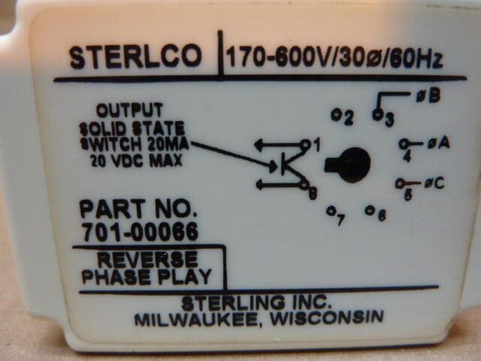 Used STERLCO Reverse Phase Relay 701-00066 #33526