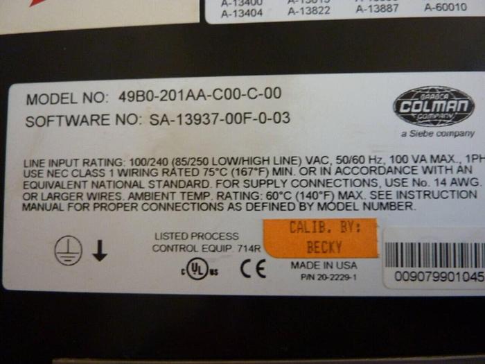 Used BARBER COLMAN Card Rack 49B0-201AA-C00-C-00 Used