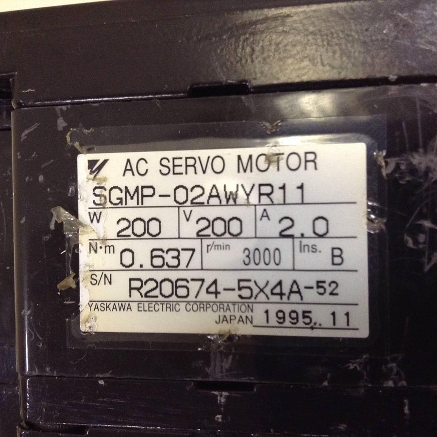 Used YASKAWA AC Servo Motor SGMP-02AWYR11 Used