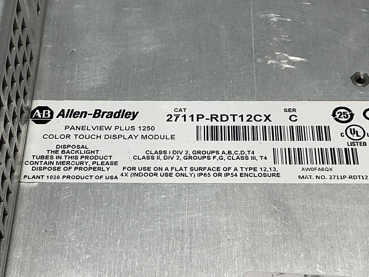 Used ALLEN BRADLEY 2711P-RP1AX SER G