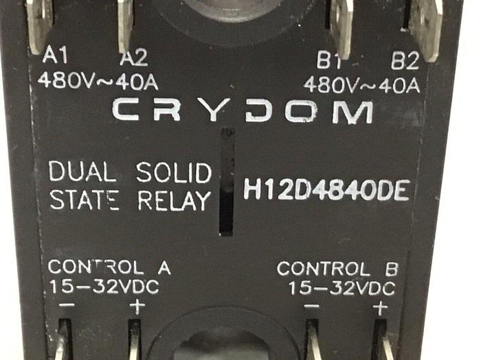 Used CRYDOM Dual Solid State Relay H12D4840DE #122496