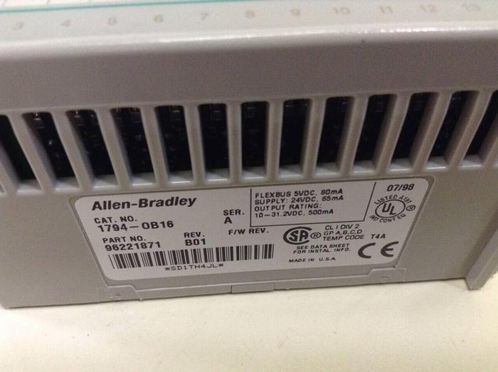 Used ALLEN BRADLEY I/O Module 1794-OB16 SER A #68492