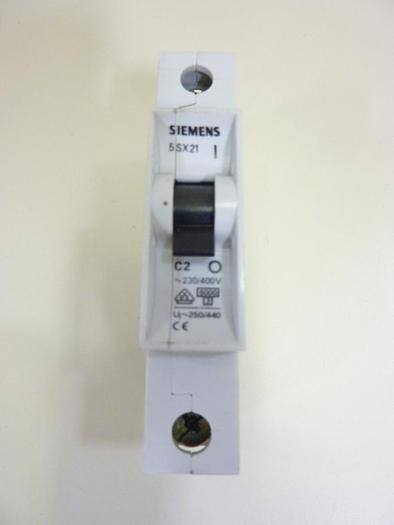 Used SIEMENS 2 Amp Circuit Breaker 5SX21-C2 #44125