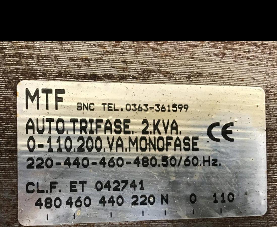 Used MTF 2 kVA Transformer AUTO TRIFASE USED