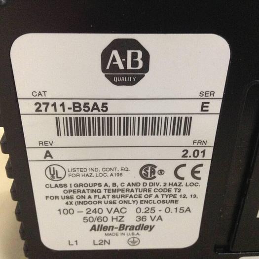 Used ALLEN BRADLEY Operator Interface 2711-B5A5 SER E Used