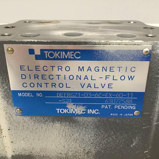 Used TOKIMEC Directional Control Valve DEFRG21-03-6C-EX-60-11-S21 #95182