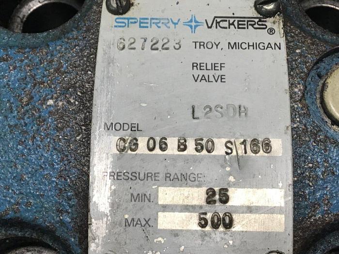 Used VICKERS Valve CG06B50S166 #120482