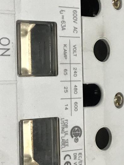 Used MOELLER 63 Amp Circuit Breaker NZM7-63N-NA #136075