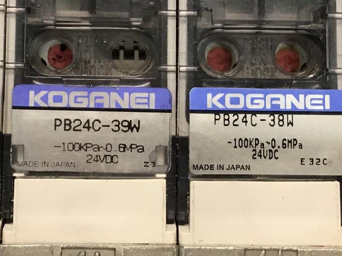 Used KOGANEI Manifold w/ Valves PBM6P-9W #120958