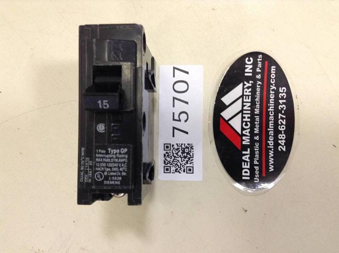 Used SIEMENS 15 Amp Circuit Breaker Q115 #75707