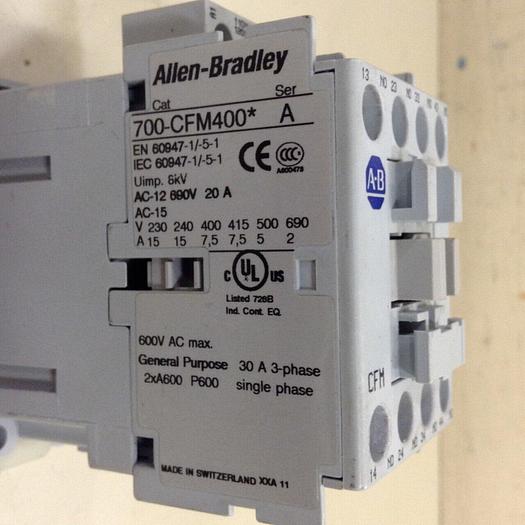 Used ALLEN BRADLEY Contactor 700-CFM400 SER A #76022