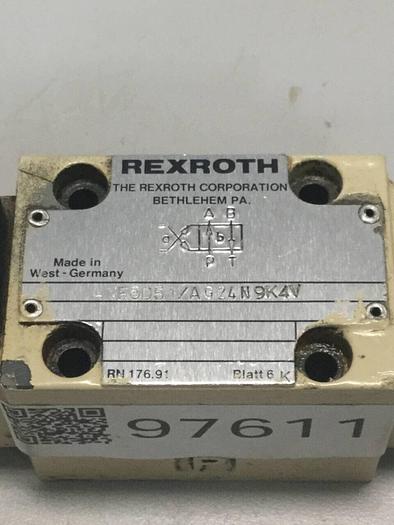 Used REXROTH Solenoid Valve 4WE6D51AG24N9K4V #97611