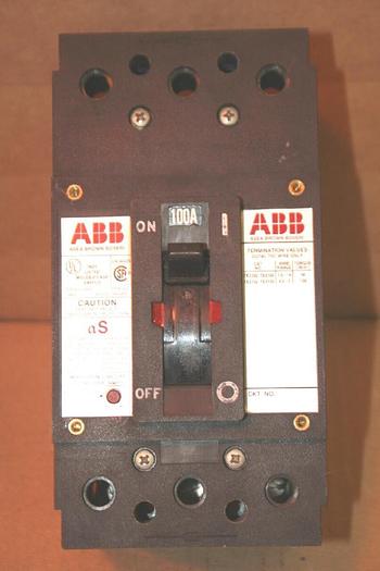Used ABB 100 Amp Circuit Breaker TYPE ES #12147