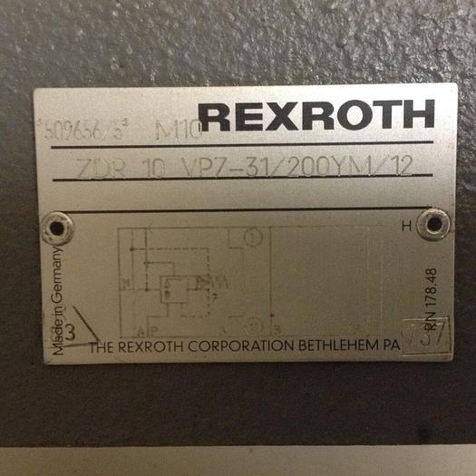 Used REXROTH Directional Valve ZDR10VP731200YM12 #85187