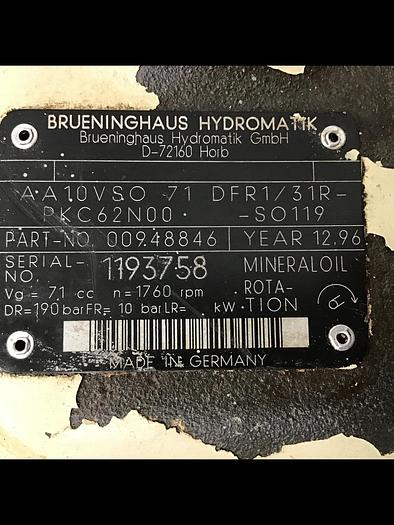 Used BRUENINGHAUS HYDROMATIK AA10V60100DFR17 31R-PKC62K0S Used #140173
