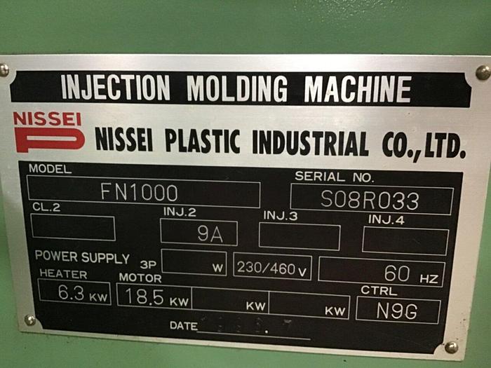 Used NISSEI 89 Ton Injection Molding Machine FN1000-9A USED