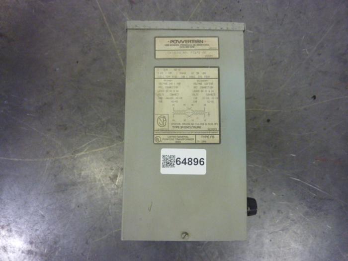 Used POWERTRAN 2 kVA Transformer PT102-2K #64896