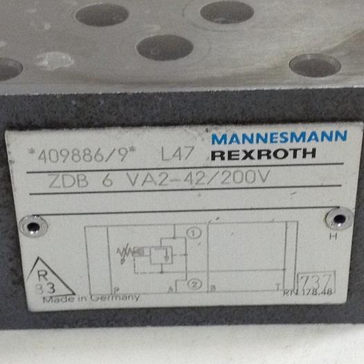 Used MANNESMANN REXROTH Valve ZDB 6 VA2-42/200V #84288