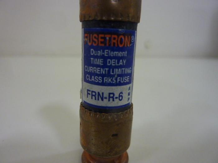 Used FUSETRON 6 Amp Fuse FRN-R-6 #47578