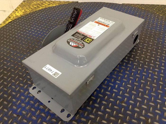 Used SQUARE D 100 Amp Safety Switch HU363AWKEI Used