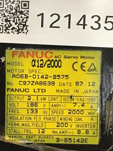 Used FANUC AC Servo Motor A06B-0142-B575 Used
