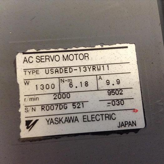 Used YASKAWA ELECTRIC AC Servo Motor USADED-13YRW11 #73552