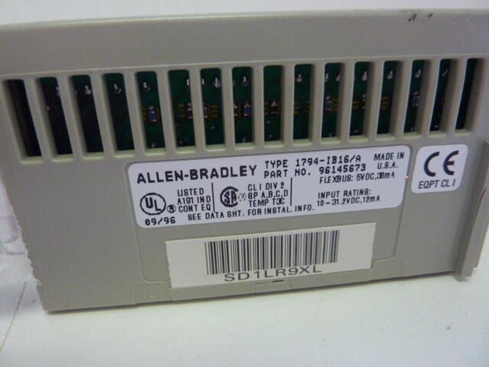 Used ALLEN BRADLEY Input Module 1794-IB16 SER A Used