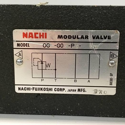Used NACHI Modular Valve OG-G03-P3-E50 #91780