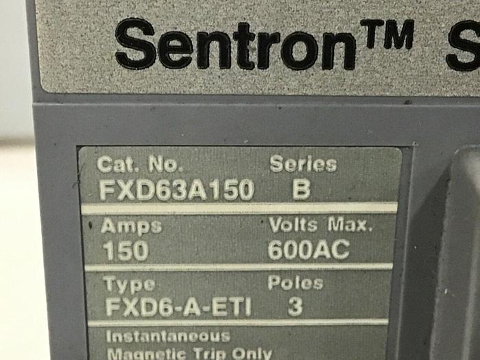 Used SIEMENS 150 Amp Circuit Breaker FXD63A150 Used