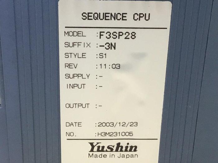 Used YUSHIN AMERICA Sequence CPU Module F3SP28-3N #127829