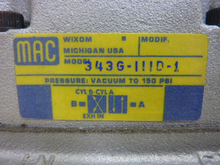 Used MAC Solenoid Valve 343G-111D-1 #53062
