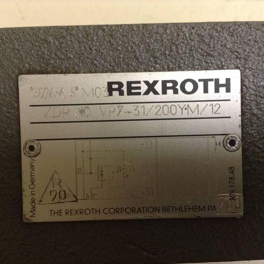Used REXROTH Directional Valve ZDR10VP731200YM12 #85186