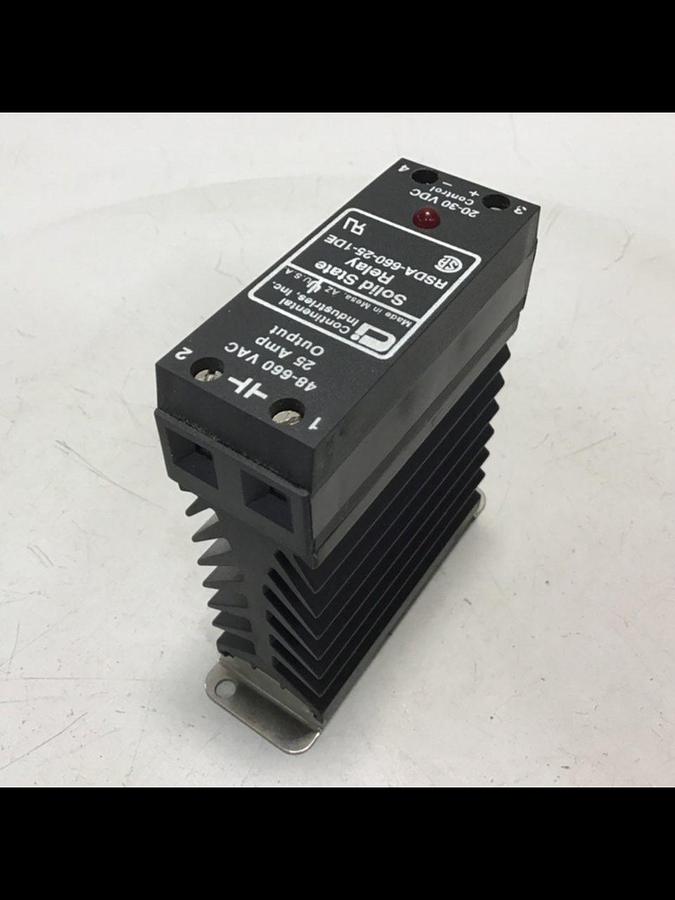 Used CONTINENTAL INDUSTRIES Solid State Relay RSDA-660-25-1DE Used